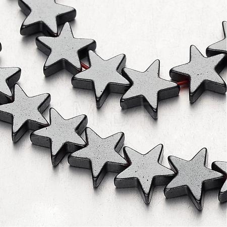 Non-magnetic Synthetic Hematite Bead Strands G-F300-24C-09-1