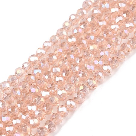 Electroplate Glass Beads Strands EGLA-A044-T1mm-B21-1