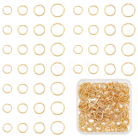 4 Styles 304 Stainless Steel Open Jump Rings STAS-UN0058-01-1