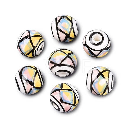 Handmade Porcelain Beads PORC-Q007-07F-1