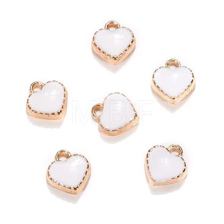 Heart Alloy Enamel Charms X-ENAM-Q033-51B-1