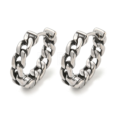 316 Surgical Stainless Steel Hoop Earrings for Women and Men EJEW-D096-15B-AS-1