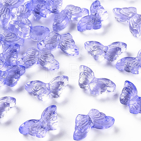 Transparent Spray Painted Glass Beads LS-GLAA-S190-018A-06-1