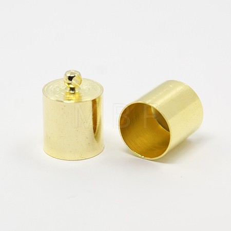 Brass Cord Ends KK-D219-16x14-G-1