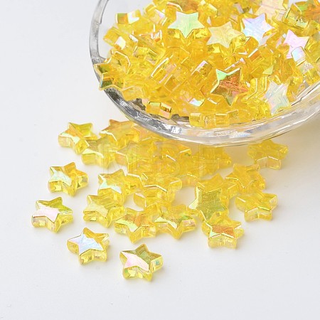 Eco-Friendly Transparent Acrylic Beads X-PL556-2-1