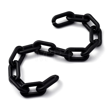 Handmade Spray Painted CCB Plastic Cable Chains AJEW-JB00729-01-1