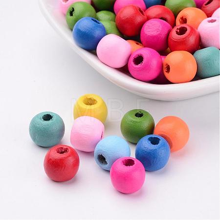 Dyed Natural Wood Beads X-WOOD-R249-047-1