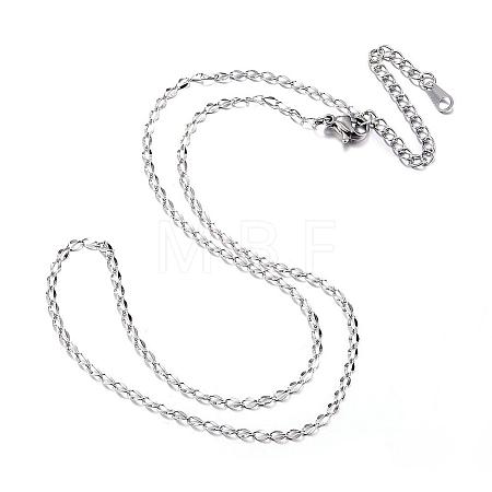 Tarnish Resistant 304 Stainless Steel Necklaces NJEW-E080-09P-1