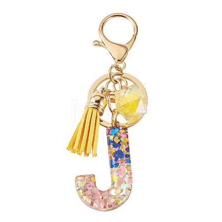 Alloy Resin Polygon Keychains KEYC-TADJ0002-03G-J-1