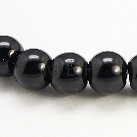 Glass Pearl Beads Strands X-HY-3D-B20-1
