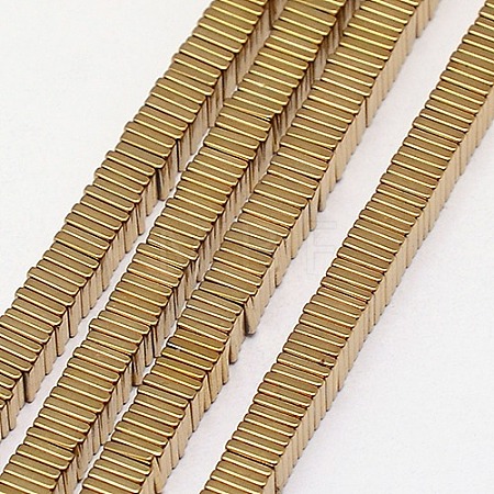 Electroplate Non-magnetic Synthetic Hematite Heishi Beads Strands G-J171A-4x4mm-06-1