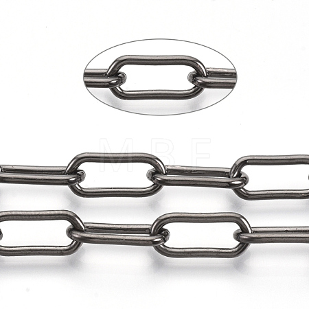 Unwelded Iron Paperclip Chains CH-S125-09B-B-1