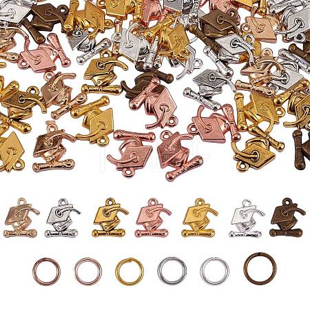 70Pcs Alloy Graduation Cap Pendants FIND-SZ0002-24-1
