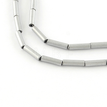 Tube Electroplate Non-magnetic Synthetic Hematite Bead Strands G-S203-26I-1