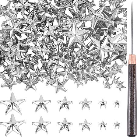 150Pcs 6 Styles Iron Rivets IFIN-CL0001-05P-1