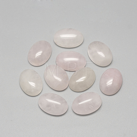 Natural Rose Quartz Cabochons G-R415-8x10-48-1