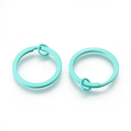 Spray Painted Iron Split Key Rings IFIN-L038-09-FF-1