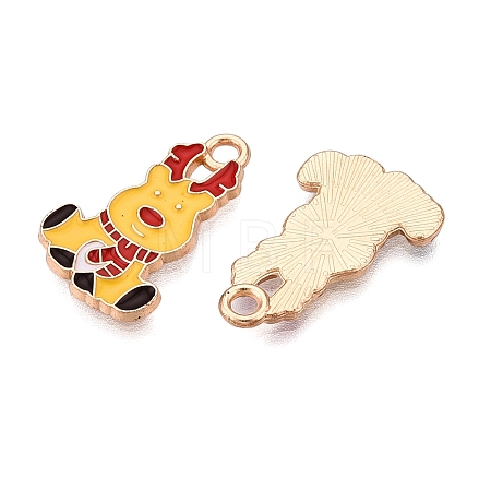 Christmas Theme Alloy Enamel Pendants ENAM-T020-10T-1