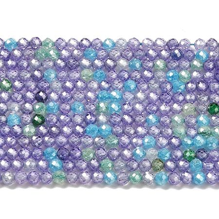 Cubic Zirconia Bead Strands ZIRC-C006-01B-02-1