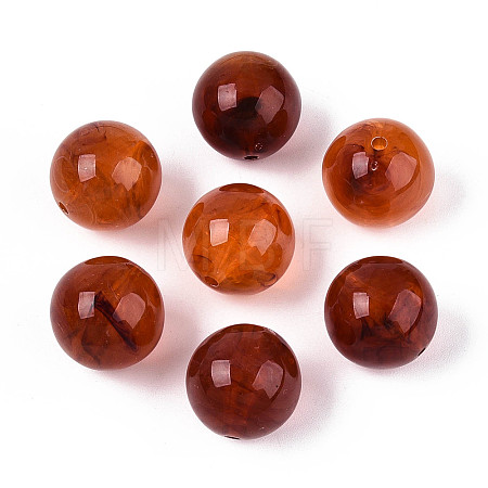 Round Acrylic Imitation Gemstone Beads X-OACR-R029-16mm-15A-1