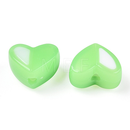Two Tone Opaque Acrylic Beads SACR-I005-05D-06-1