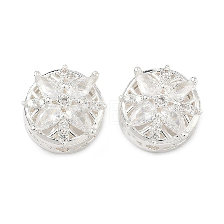 Brass Pave Clear Cubic Zirconia Multi-Strands Links KK-B172-06S-1