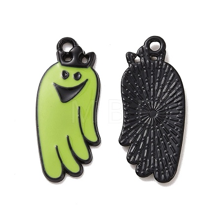 Halloween Theme Rack Plating Alloy Enamel Pendants PALLOY-O109-46EB-1