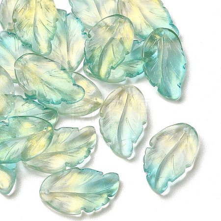 Handmade Transparent Czech Lampwork Pendants LAMP-YW0001-15A-1