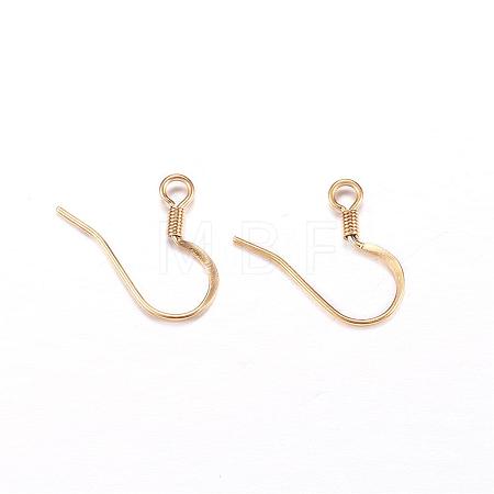 Ion Plating(IP) 304 Stainless Steel French Earring Hooks STAS-N0013-15G-1