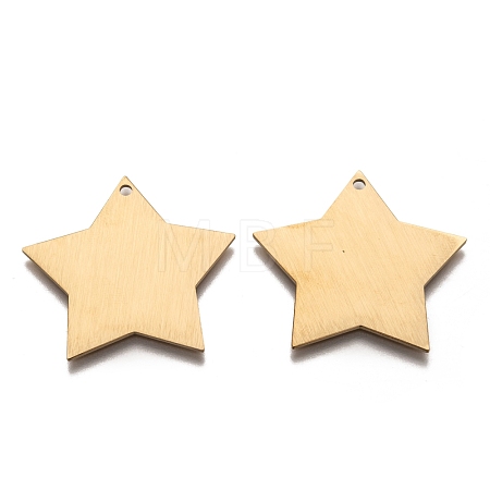 Ion Plating(IP) 304 Stainless Steel Pendants STAS-O133-03A-G-1