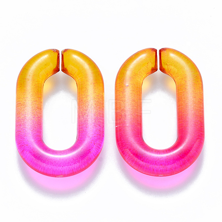 Two Tone Transparent Acrylic Linking Rings OACR-S036-006A-N07-1