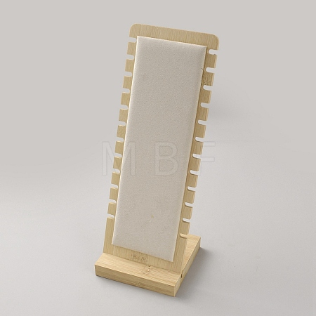 Bamboo Necklace Organizer Display Stands NDIS-WH0009-21A-1