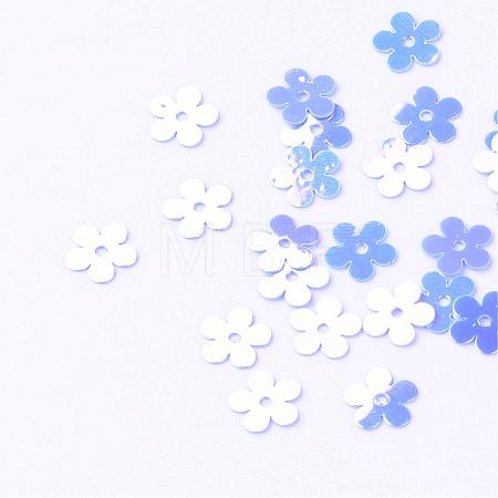 Ornament Accessories Disc Plastic Paillette Beads PVC-R016-0570-1