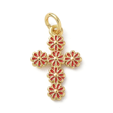 Brass Enamel Pendants KK-A273-02G-01-1
