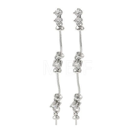 Brass Pave Cubic Zirconia Pendant Bails KK-C172-06P-1
