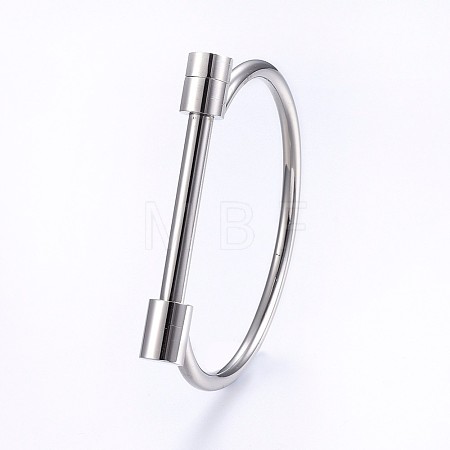 Tarnish Resistant 304 Stainless Steel Bangles BJEW-P222-14P-1