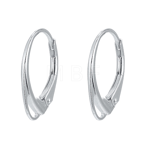 925 Sterling Silver Leverback Hoop Earring Findings STER-M104-02S-1