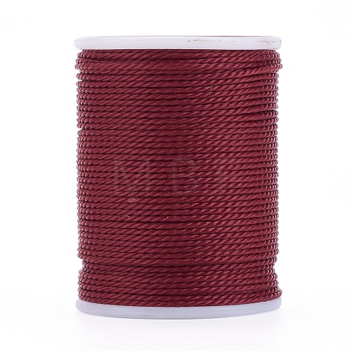 Round Waxed Polyester Cord X-YC-G006-01-1.0mm-09-1