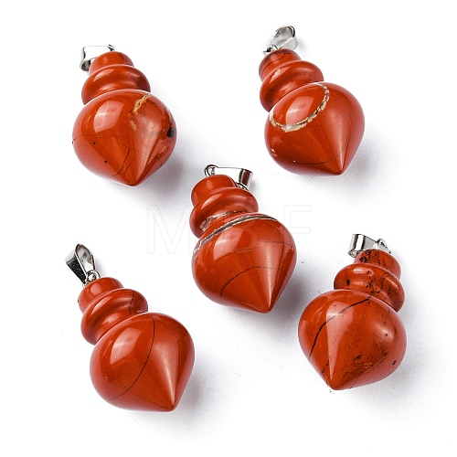 Natural Red Jasper Pendants G-G998-C06-1