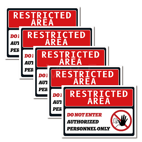 Waterproof PVC Warning Sign Stickers DIY-WH0237-009-1