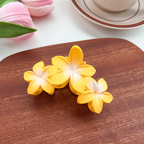 Candy Color Three Flower Plastic Claw Hair Clips PW-WG6FDF6-01-1