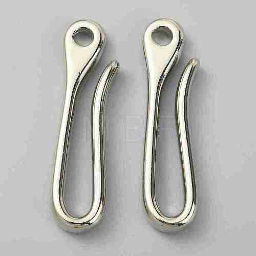 U-Shaped Brass Key Hook Shanckle Clasps KK-WH0054-05P-A-1