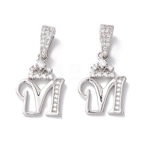 Eco-Friendly Brass Micro Pave Cubic Zirconia Pendants KK-K265-01P-M-1