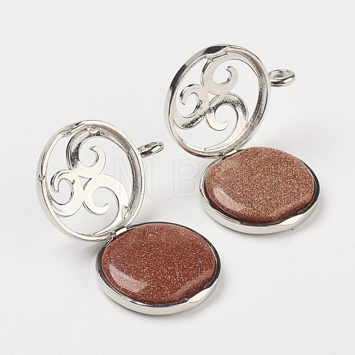 Synthetic Goldstone Pendants G-G910-I04-1