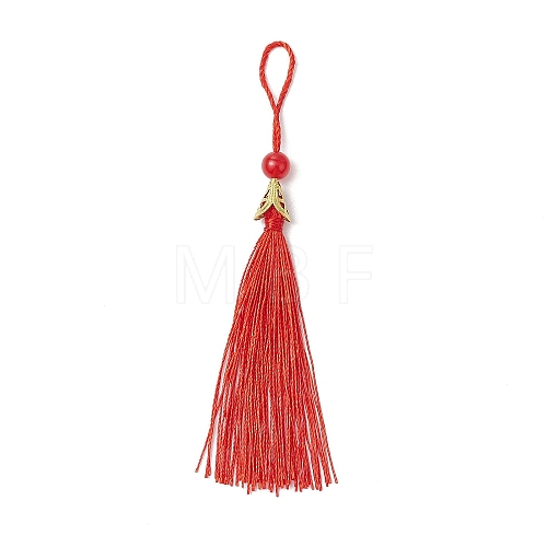 Polyester Tassel Pendant Decoration HJEW-JM03005-04-1