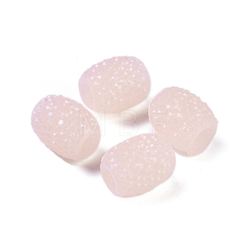 Opaque Resin European Jelly Colored Beads RESI-B025-02A-08-1