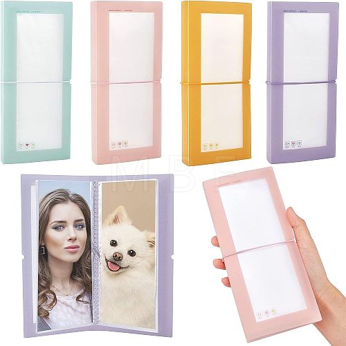  4Pcs 4 Colors PP & PET Plastic Card Photo Albums AJEW-NB0003-15-1