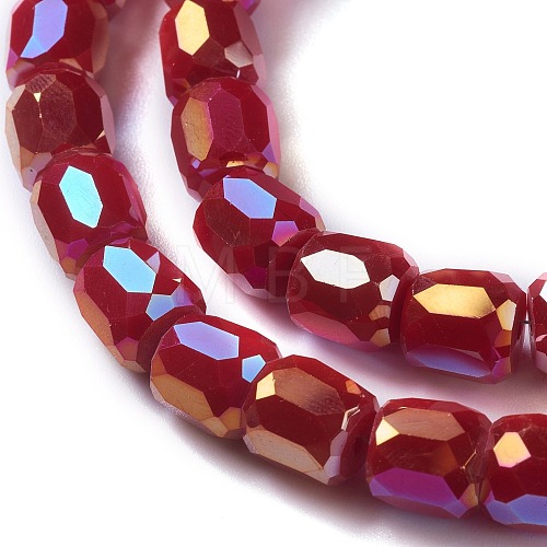 Electroplate Opaque Glass Beads GLAA-F108-10B-02-1