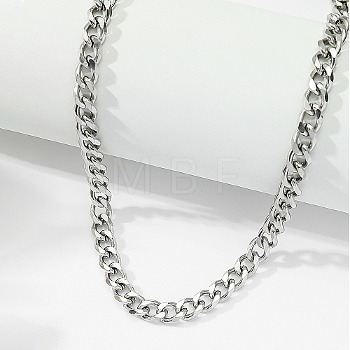 Stainless Steel Cuban Link Chain Necklaces DY8311-2-1