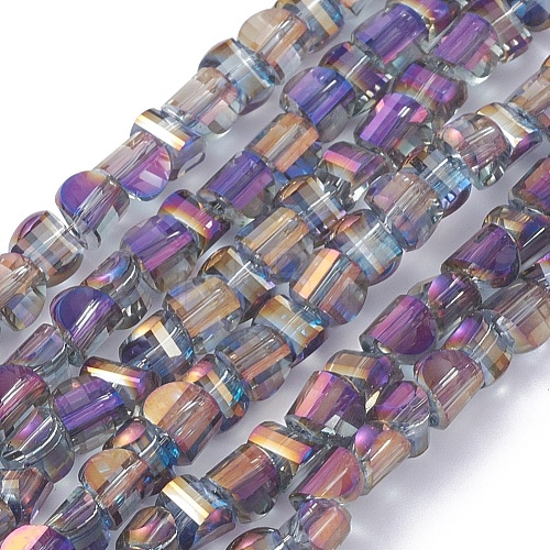 Electroplate Glass Beads Strands EGLA-L023A-FR04-1